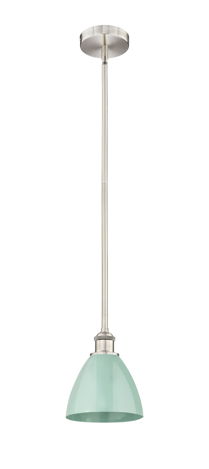 Brushed Satin Nickel / Seafoam