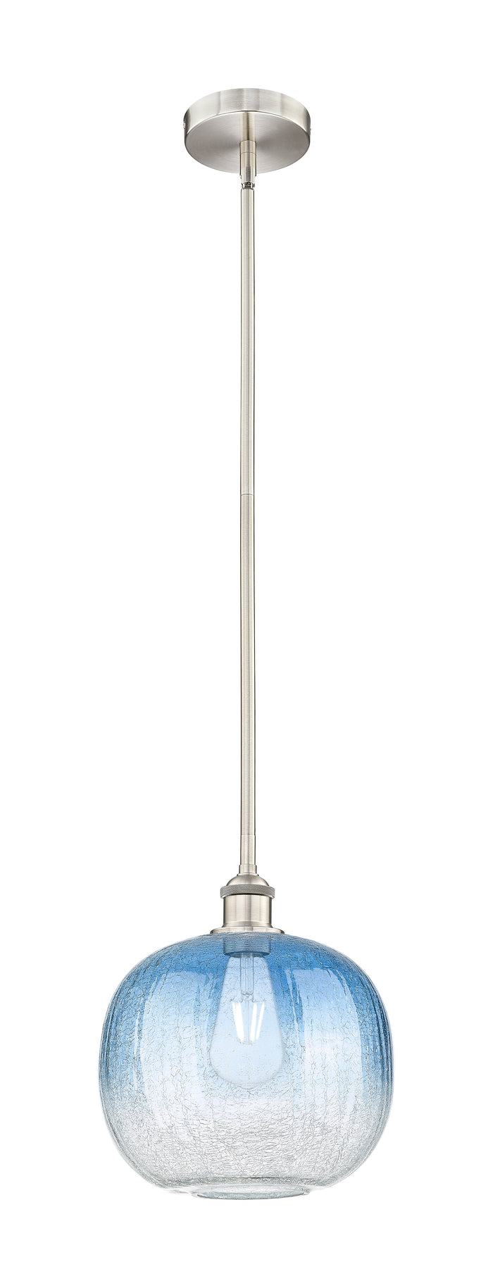Brushed Satin Nickel / Sapphire Blue