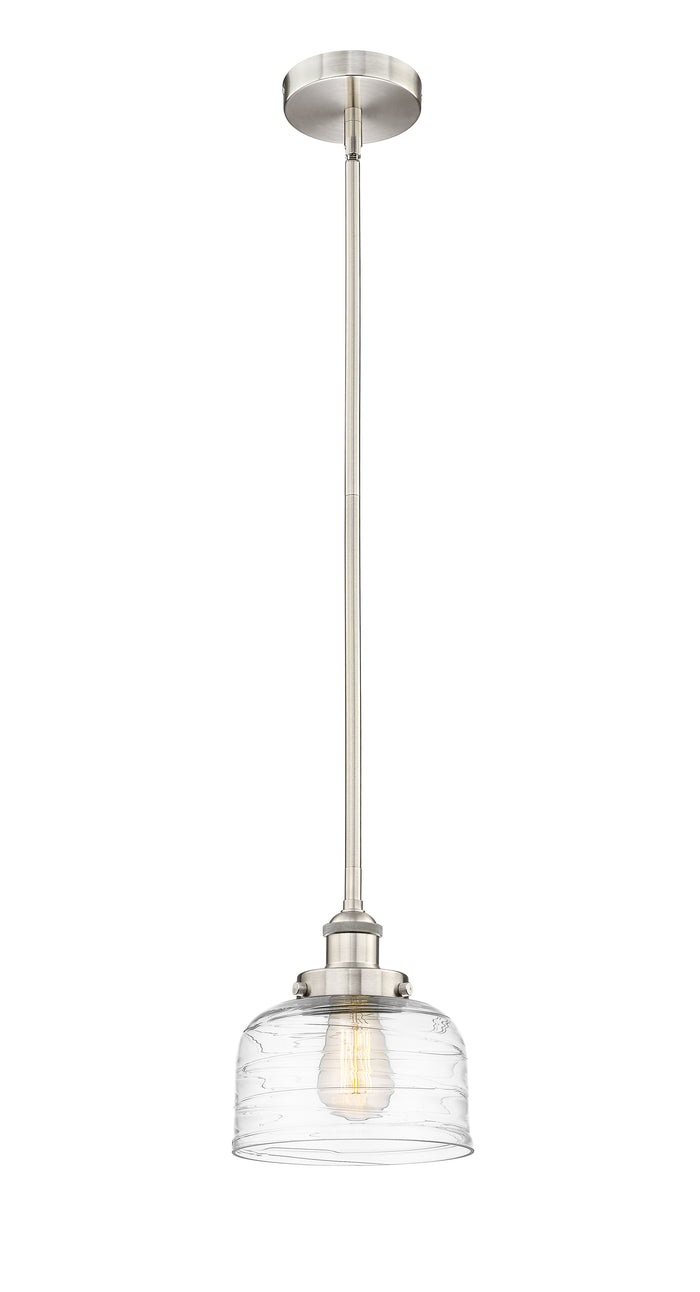 Brushed Satin Nickel / Clear Deco Swirl