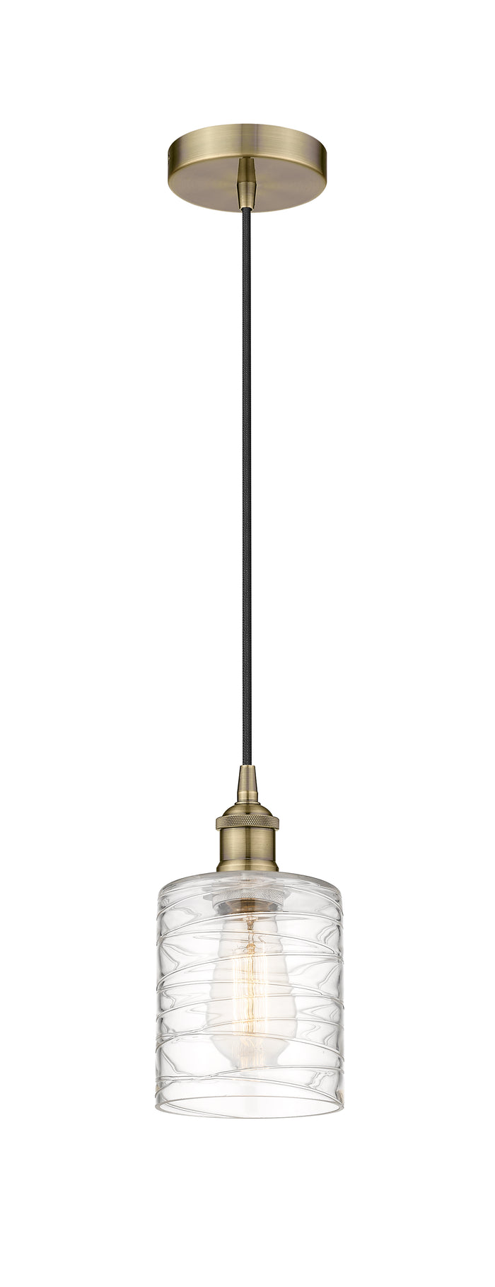 Edison Mini Pendant Antique Brass Finish