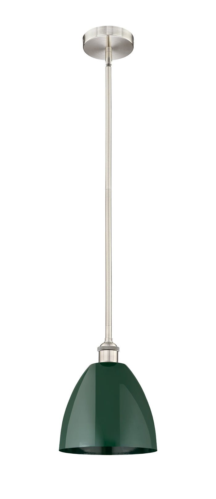 Brushed Satin Nickel / Green