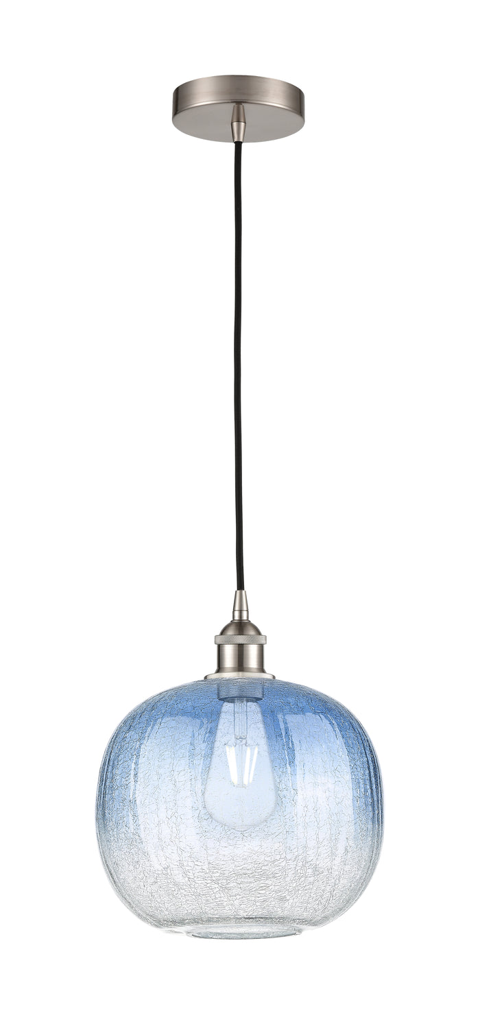 Brushed Satin Nickel / Sapphire Blue
