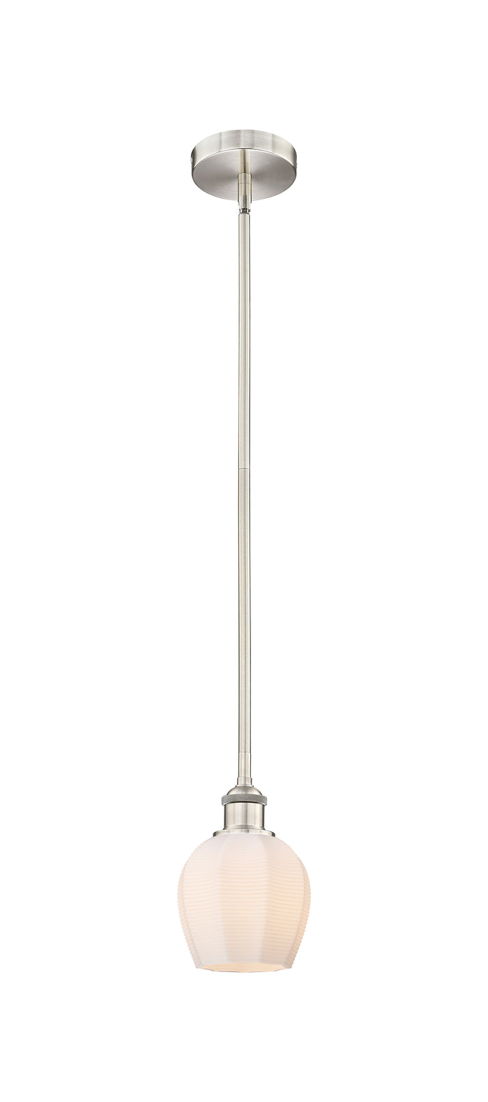 Brushed Satin Nickel / Matte White