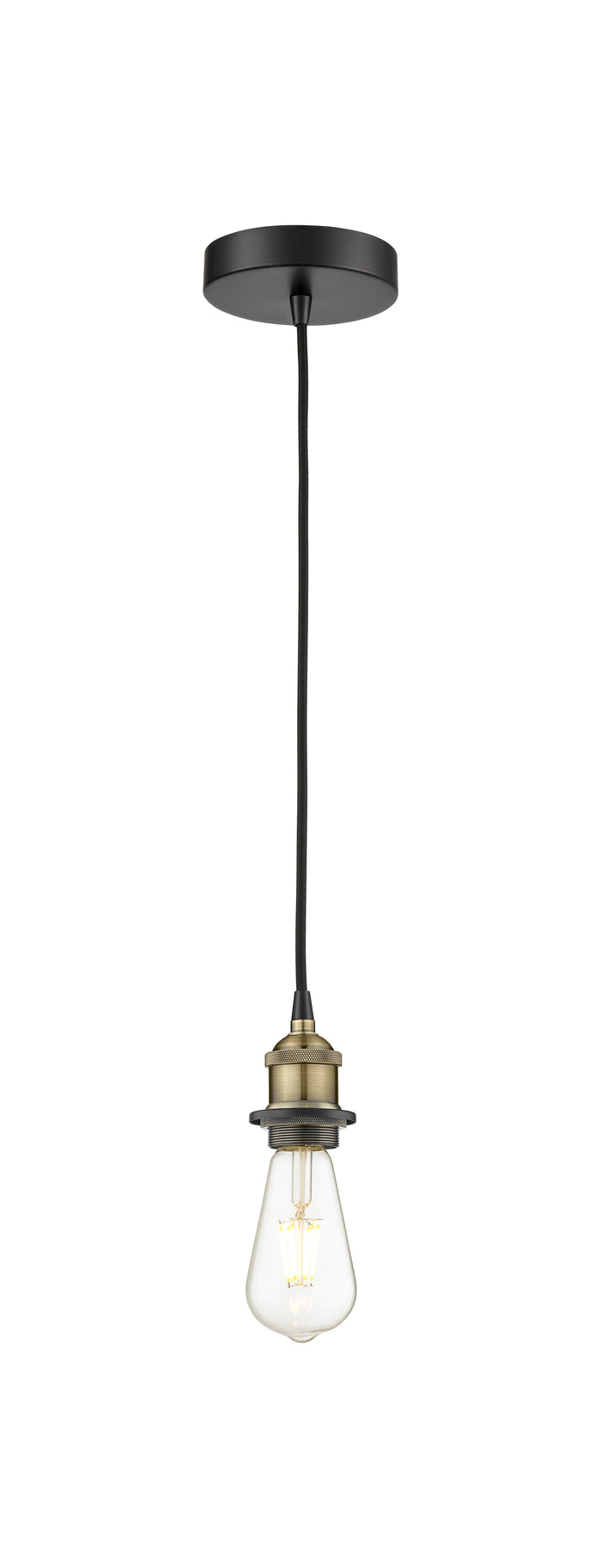 Edison Mini Pendant Antique Brass Steel