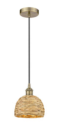 Edison Mini Pendant Antique Brass Woven