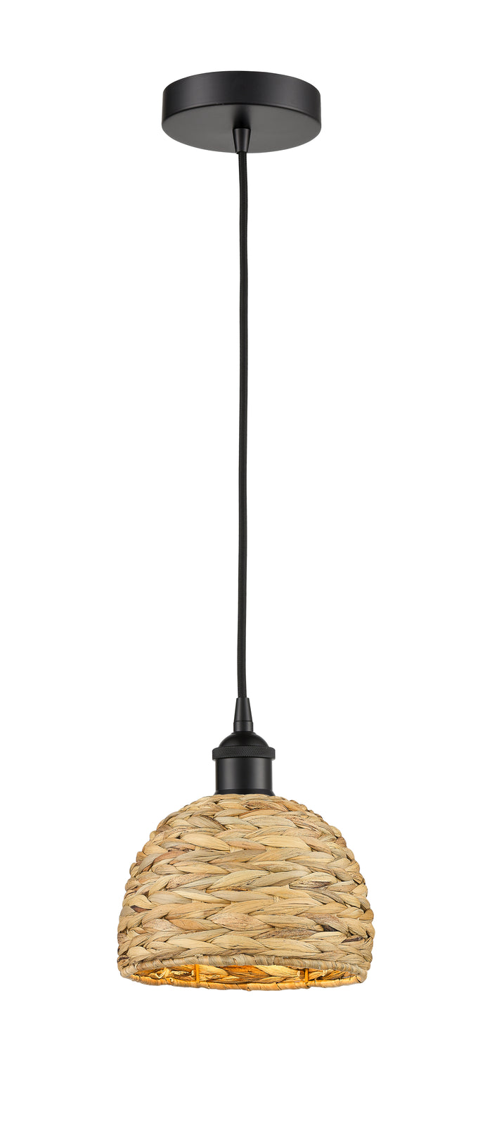Edison Mini Pendant Antique Brass Woven