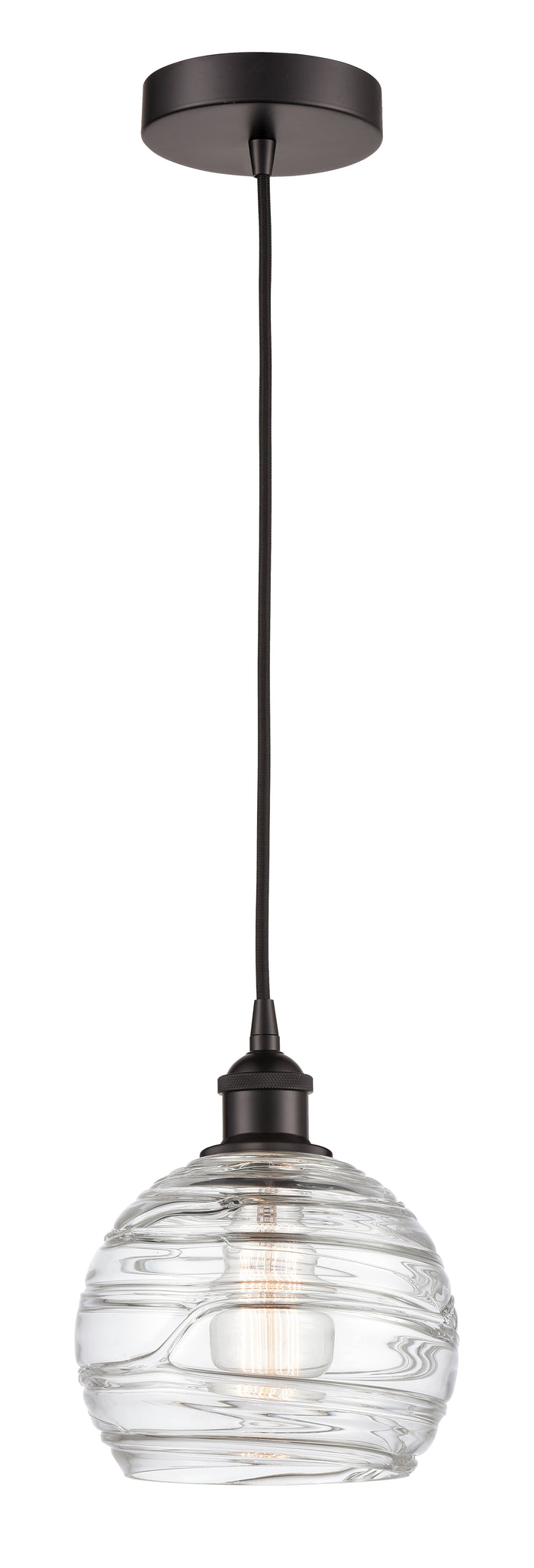 Oil Rubbed Bronze / Clear Deco Swirl