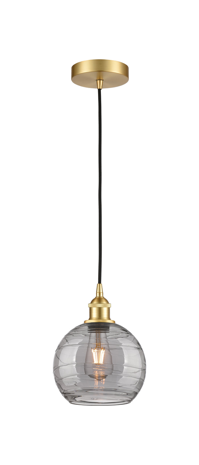 Satin Gold / Light Smoke Deco Swirl