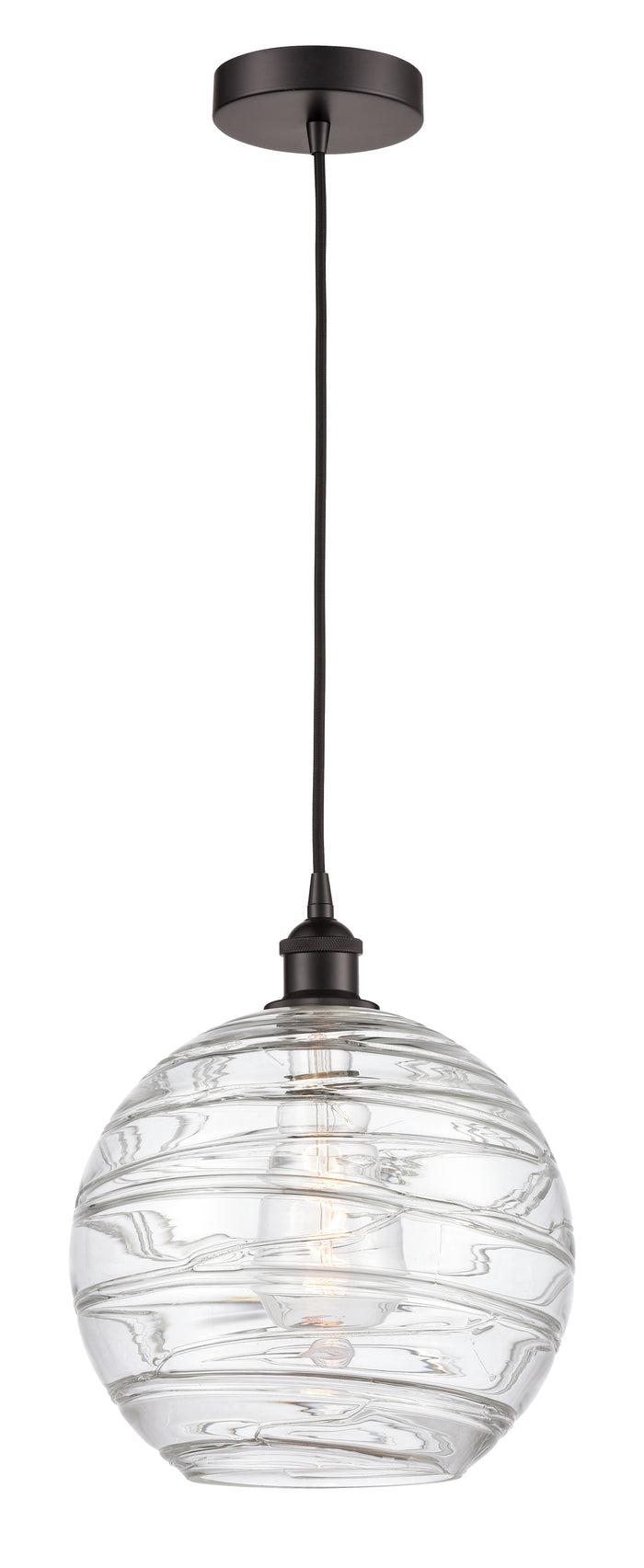 Oil Rubbed Bronze / Clear Deco Swirl