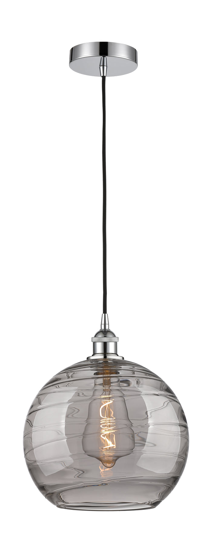 Polished Chrome / Light Smoke Deco Swirl