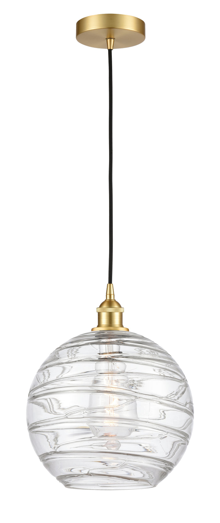 Satin Gold / Clear Deco Swirl