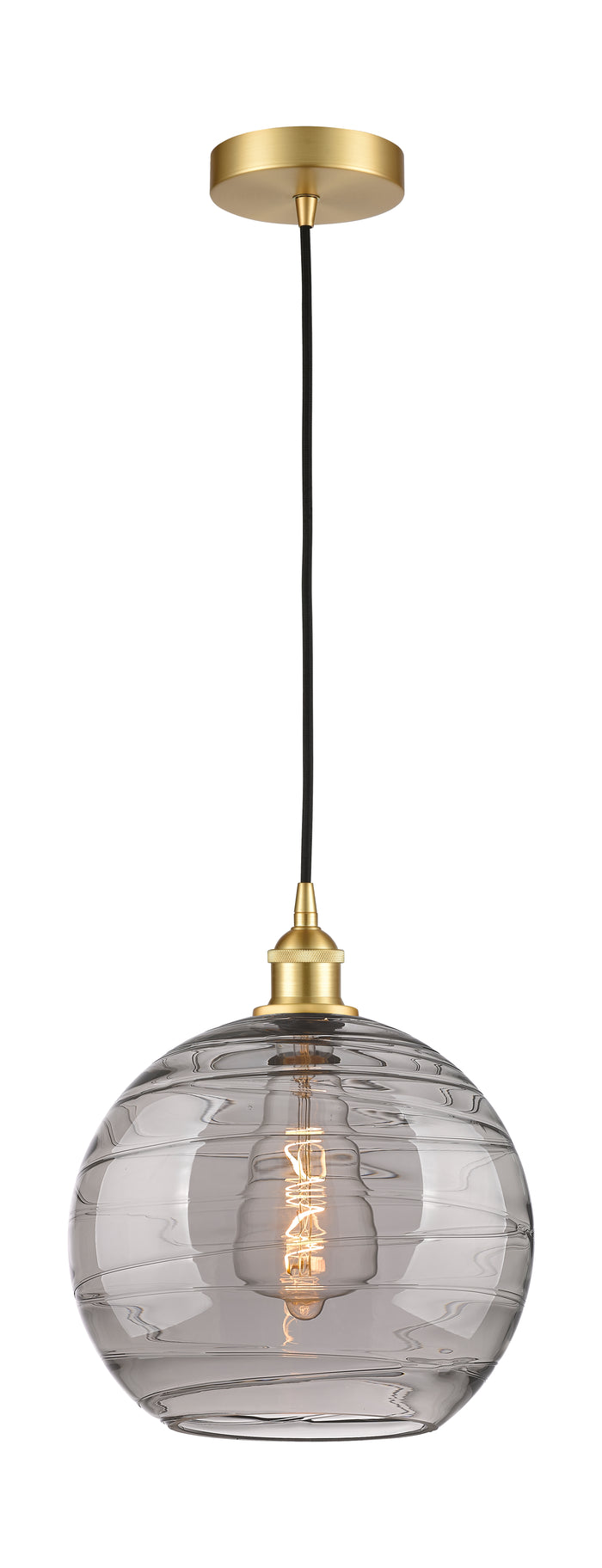 Satin Gold / Light Smoke Deco Swirl