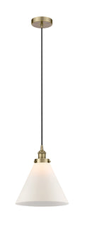 Edison Mini Pendant Cast Brass Antique