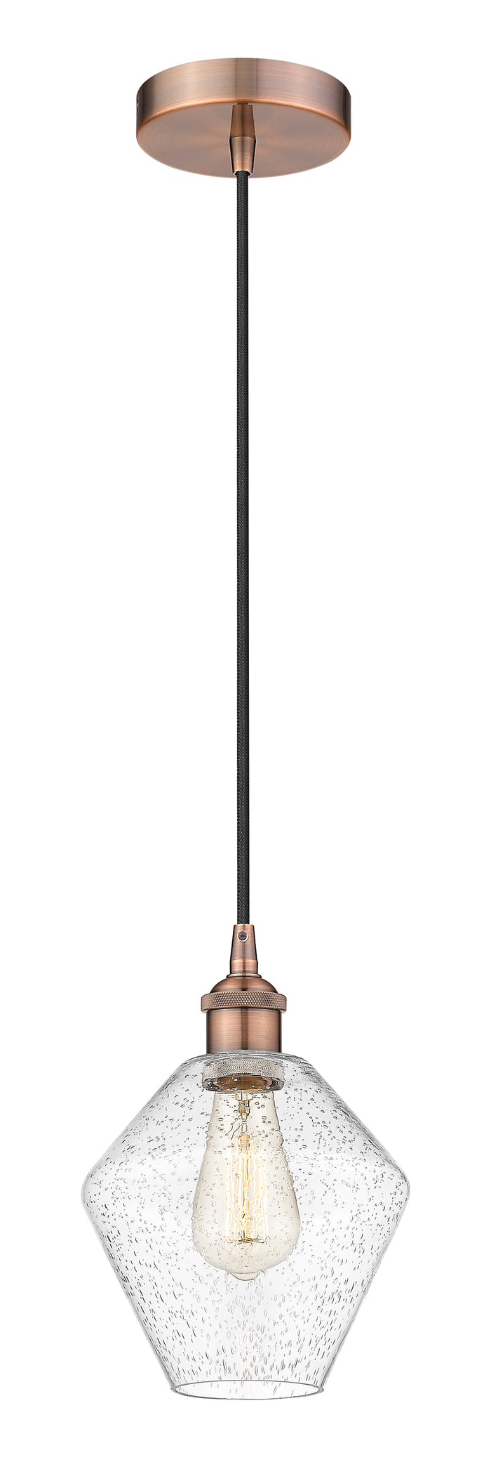 Edison Mini Pendant Cast Glass Brass