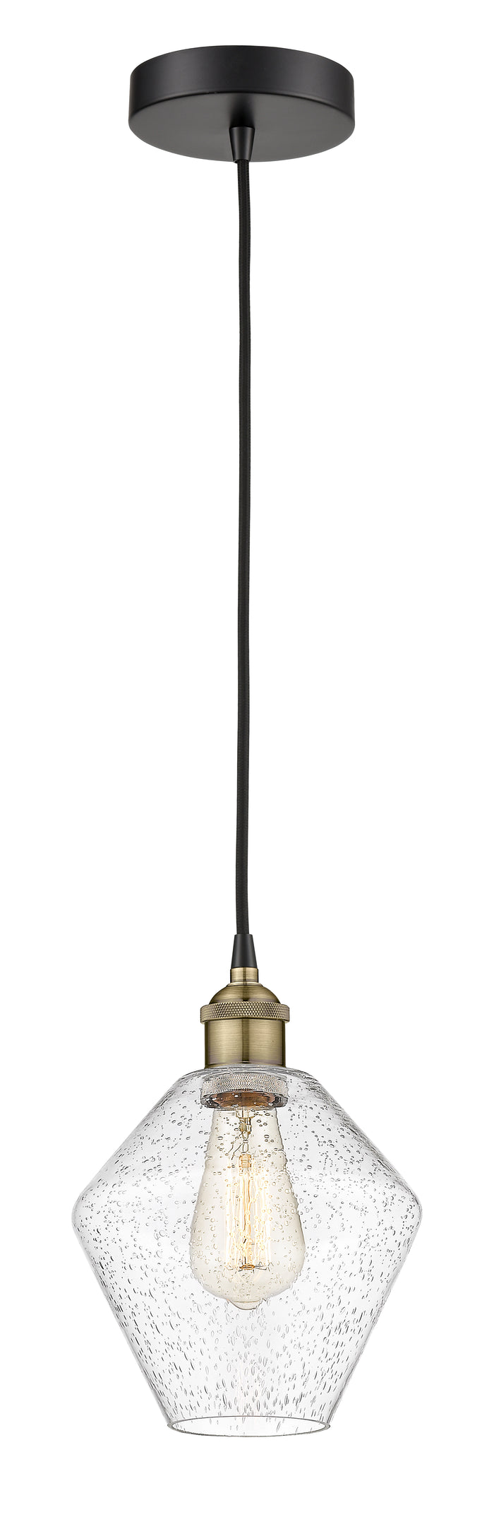Edison Mini Pendant Cast Glass Brass