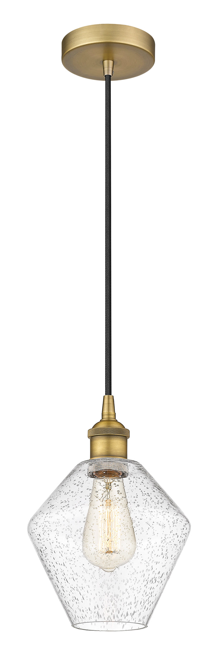 Edison Mini Pendant Cast Glass Brass