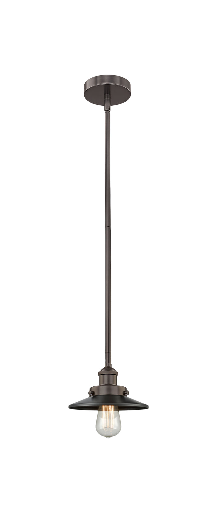 Edison Mini Pendant Matte Black 8 Inch