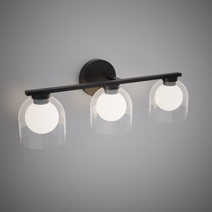 3 Lights Elfin 22-in Vanity Light Matte Black  Dimmable 150W