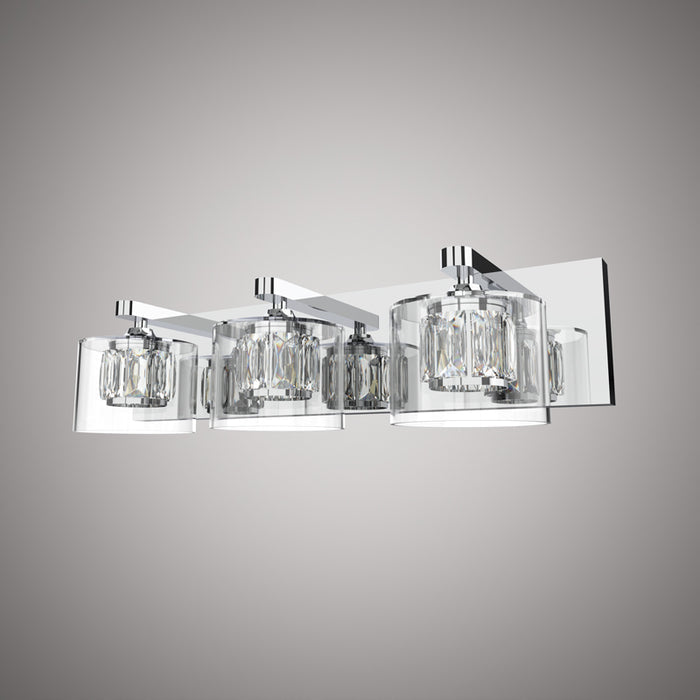 3 Lights Elizabeth Vanity Light Polished Chrome  Dimmable 150W