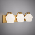 3 Lights Ella 3-Light Vanity Light Aged Brass  Dimmable 180W