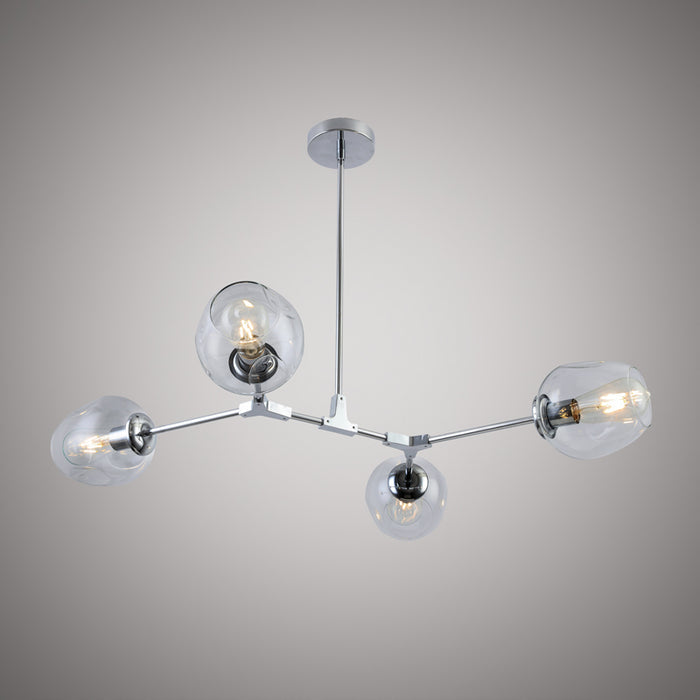 4 Lights Ellen 4-light Chandelier Chrome  Dimmable 240W