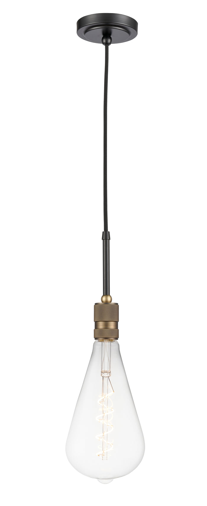 Ellis Mini Pendant Black Antique Brass