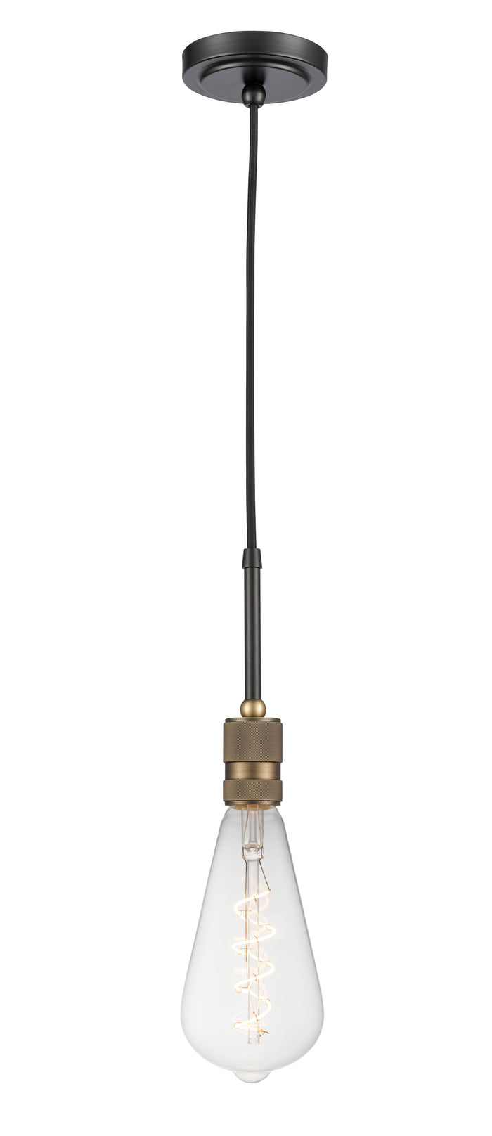 Ellis Mini Pendant Black Antique Brass