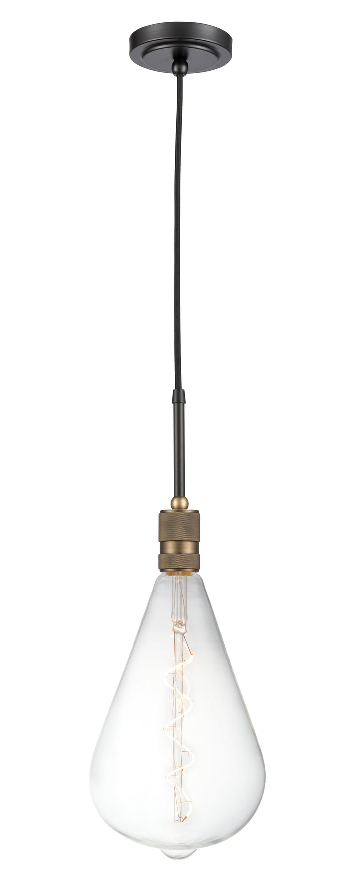 Ellis Mini Pendant Black Antique Brass