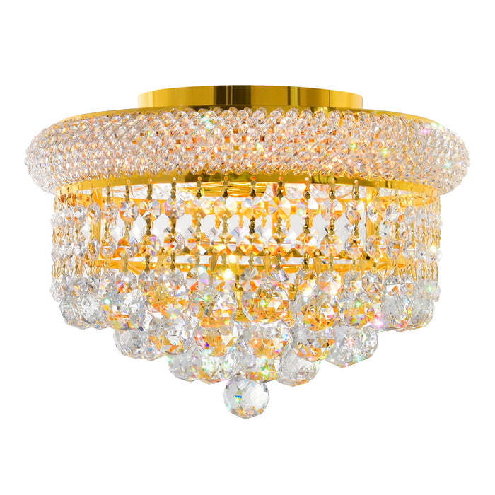 Empire Flush Mounts Gold Finish 3 Lights