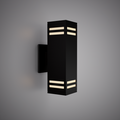 Exterior Up/Down Wall Sconce Black Powder Coated   Dimmable