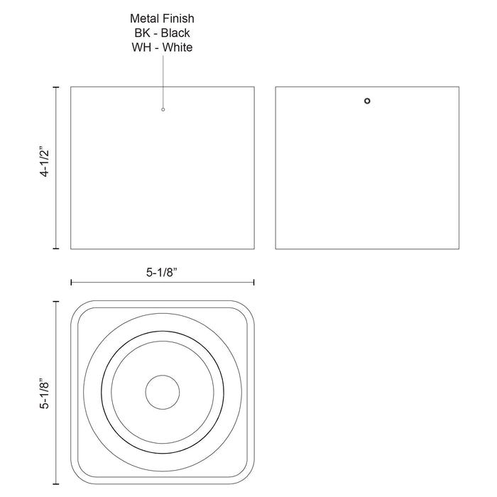 Falco 5-in Aluminum Flush Mount