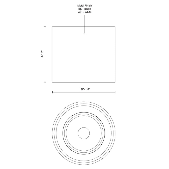 Falco 5-in Aluminum LED Flush Mount
