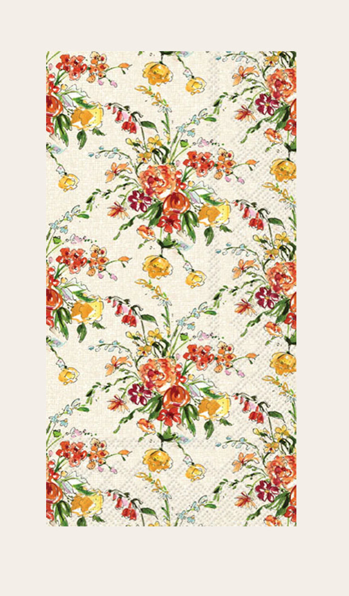 Fall Floral Pattern Guest Towel