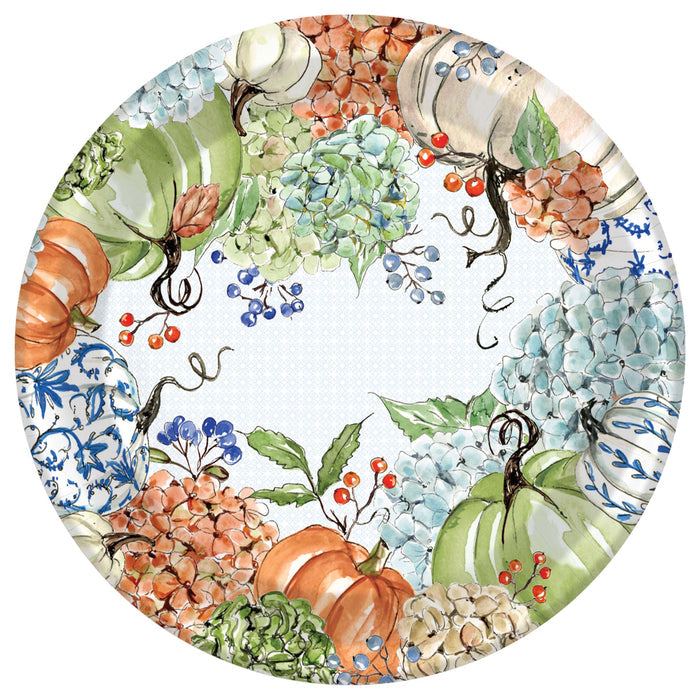 Fall Hydrangea 10.25" Round Paper Plates 8ct Rosanne Beck