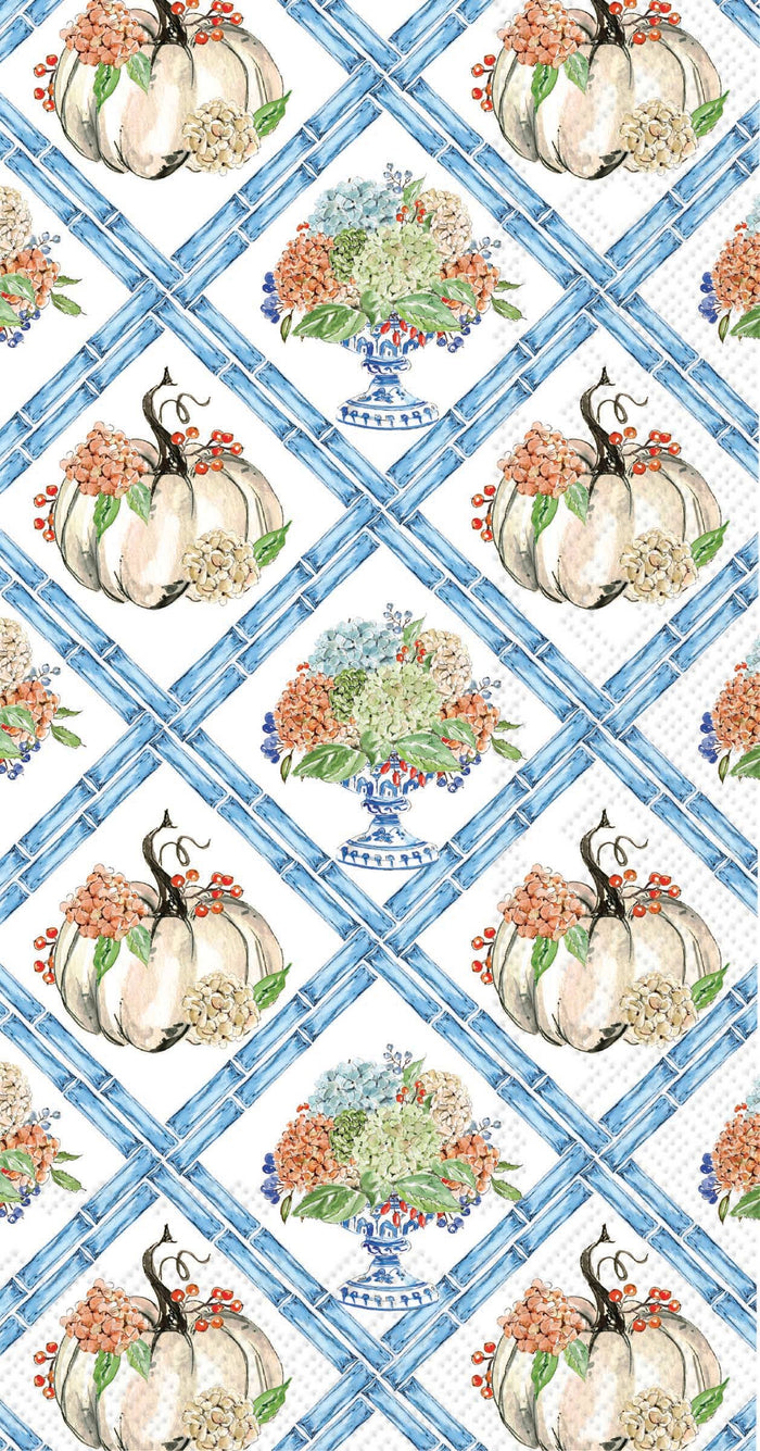 Fall Hydrangea Trellis Paper Guest Towels 16 ct Rosanne Beck