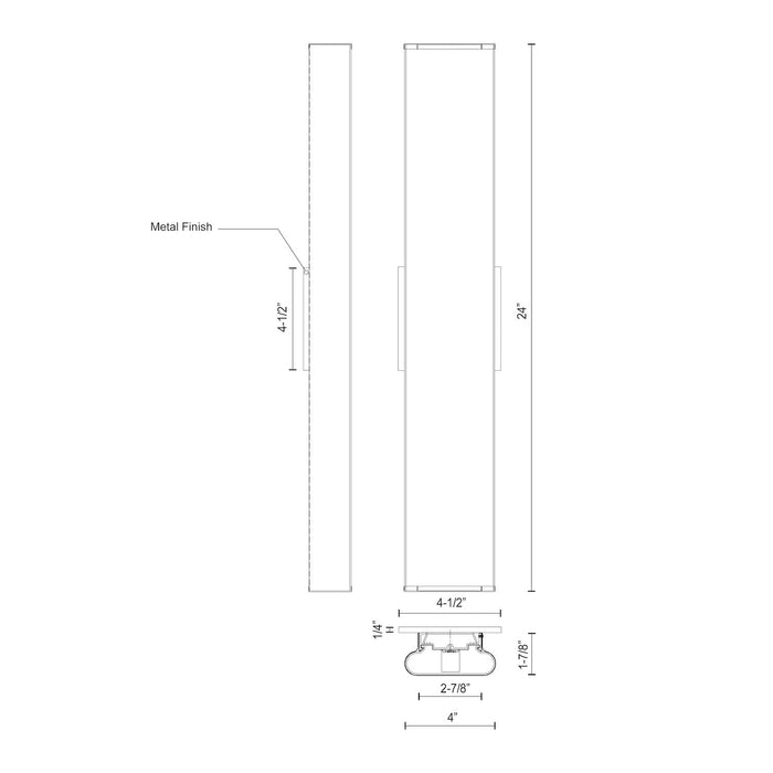 Ferguson 24-in Aluminum Vanity Light