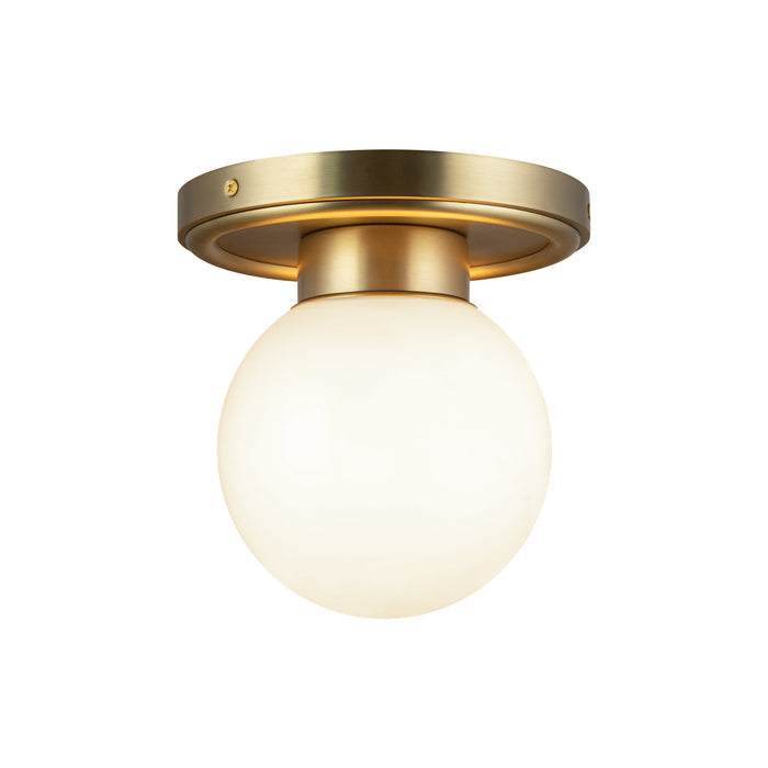 Brushed Gold/Glossy Opal Glass
