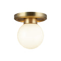 Brushed Gold/Glossy Opal Glass