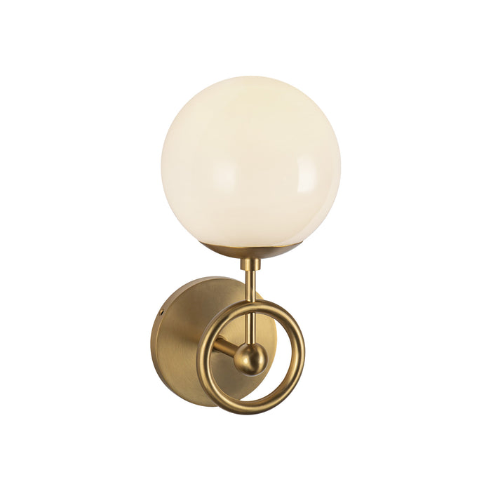 Brushed Gold/Glossy Opal Glass