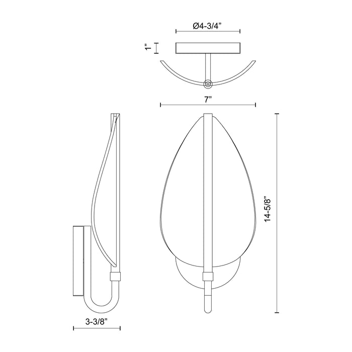 Flora 7-in Steel Vanity Light