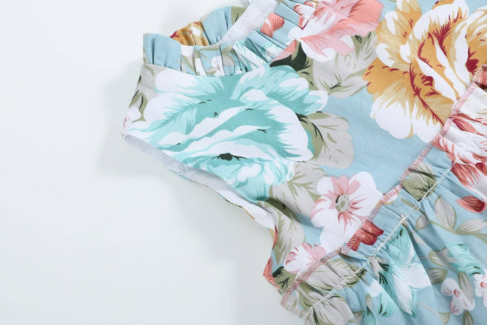 Floral Print Ruffle Tiered Dress