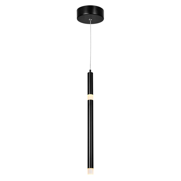 Flute Pendants Black Metal LED 5.5 Watts