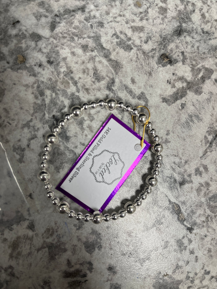 Classic Sterling Silver Filled Bunny Bracelet-4mm