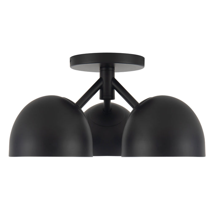 Fosso 13-in Steel Semi-Flush Mount