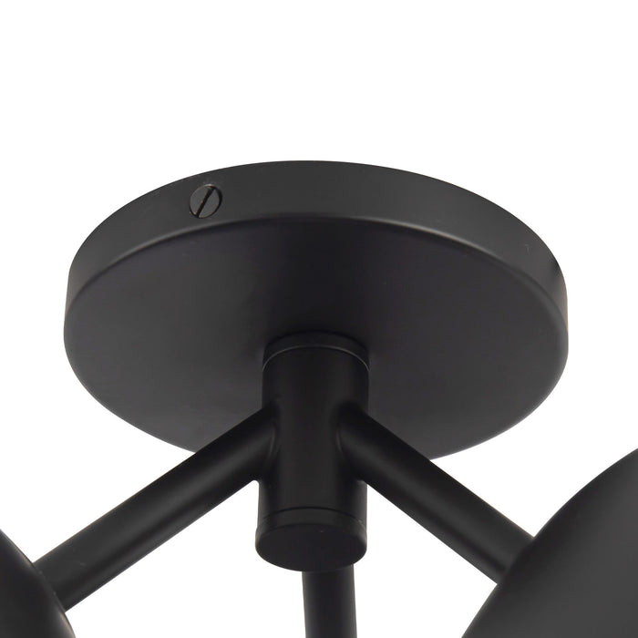 Fosso 17-in Steel Semi-Flush Mount