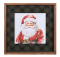 FRAMED SANTA PRINT 15.5”H