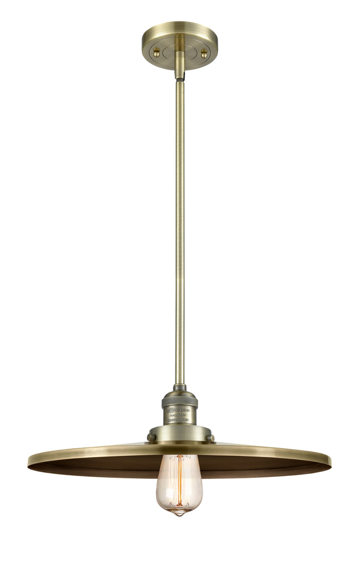 Franklin Restoration Mini Pendant 16 Antique Brass