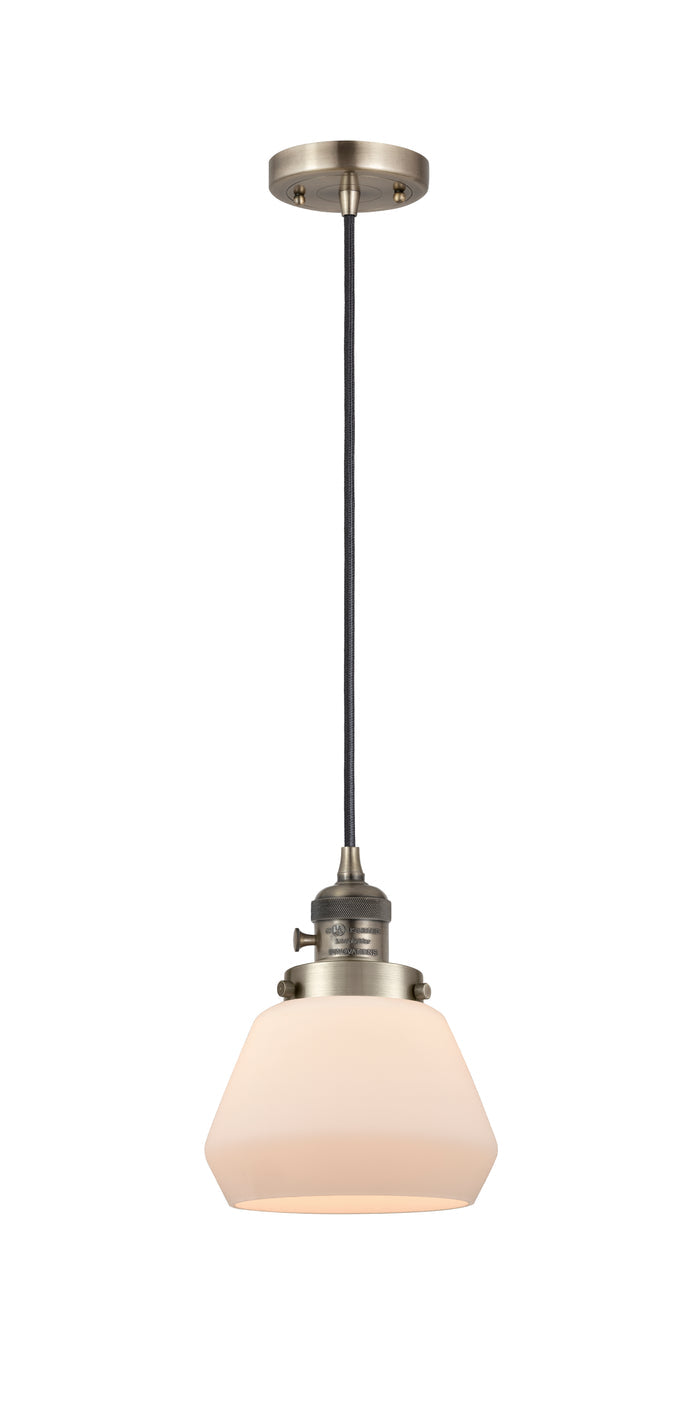 Franklin Restoration Mini Pendant 7 Inch Brass
