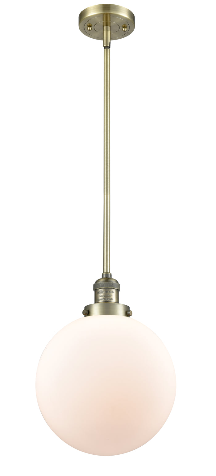 Franklin Restoration Mini Pendant Brass Glass