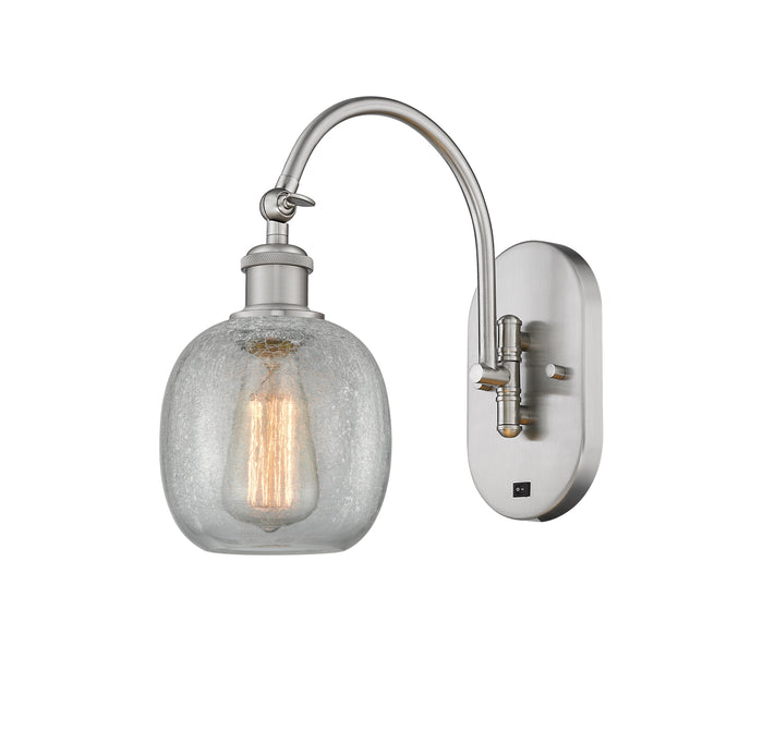 Brushed Satin Nickel / Clear Crackle